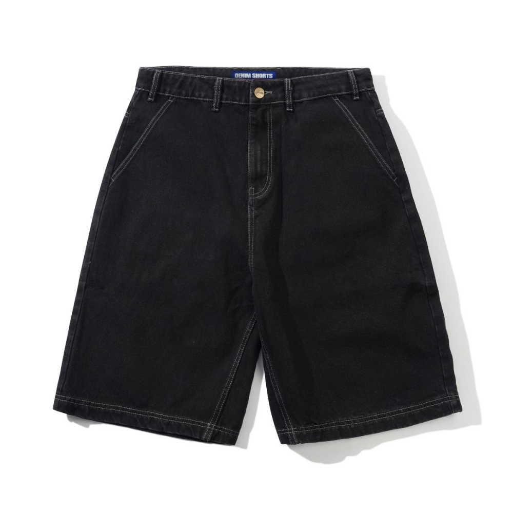 Butter Good Scribble Denim Shorts Washed Black