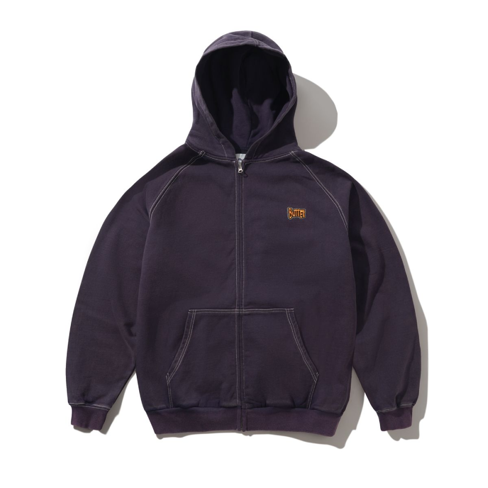 Butter Goods Sketch Zip-Thru Hood Eggplant