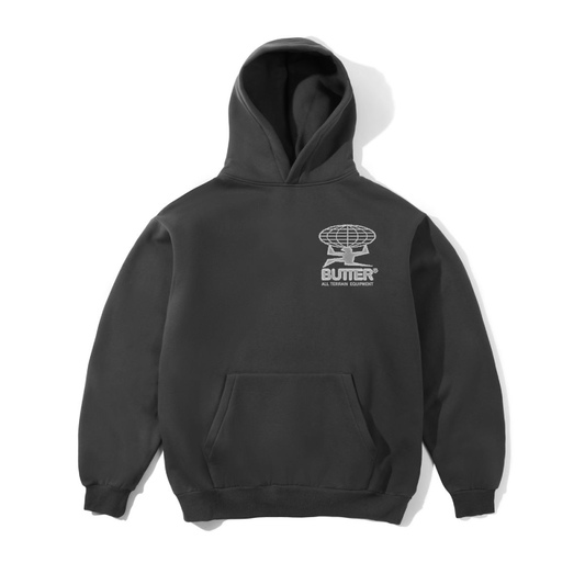 Butter Goods Terrain Pullover Hood Washed Black