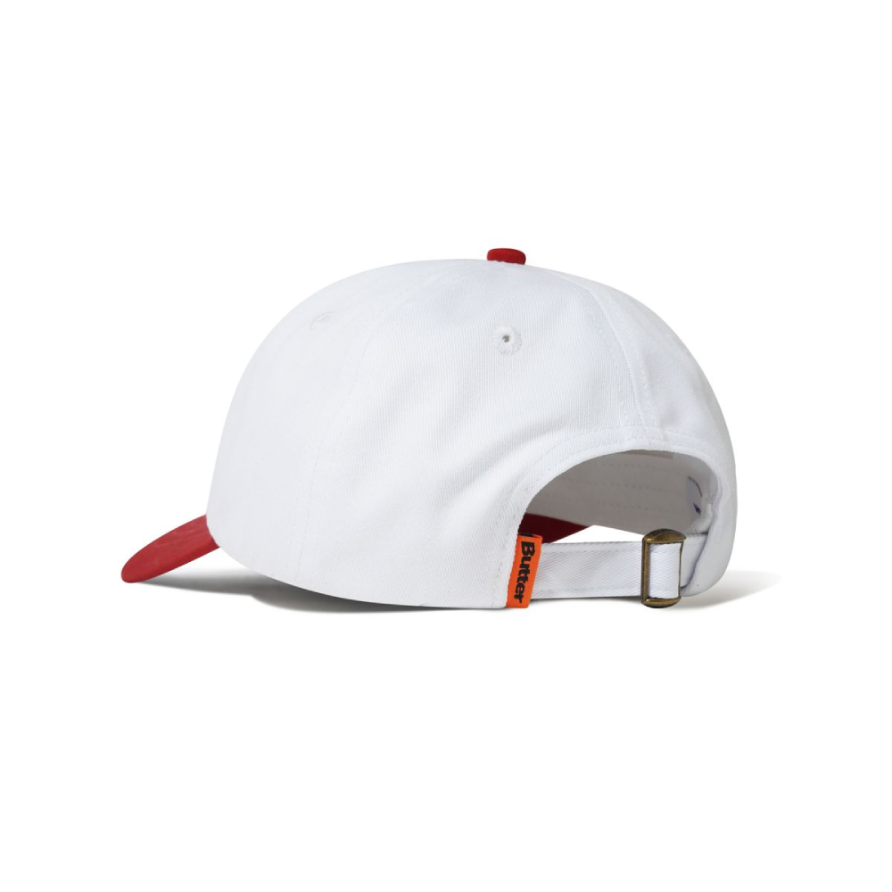 Butter Goods Snail 6 Panel Cap White/Cardinal