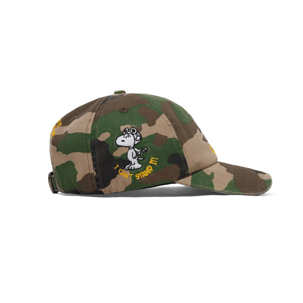 Butter Goods X Peanuts Rats 6 Panel Cap Washed Camo