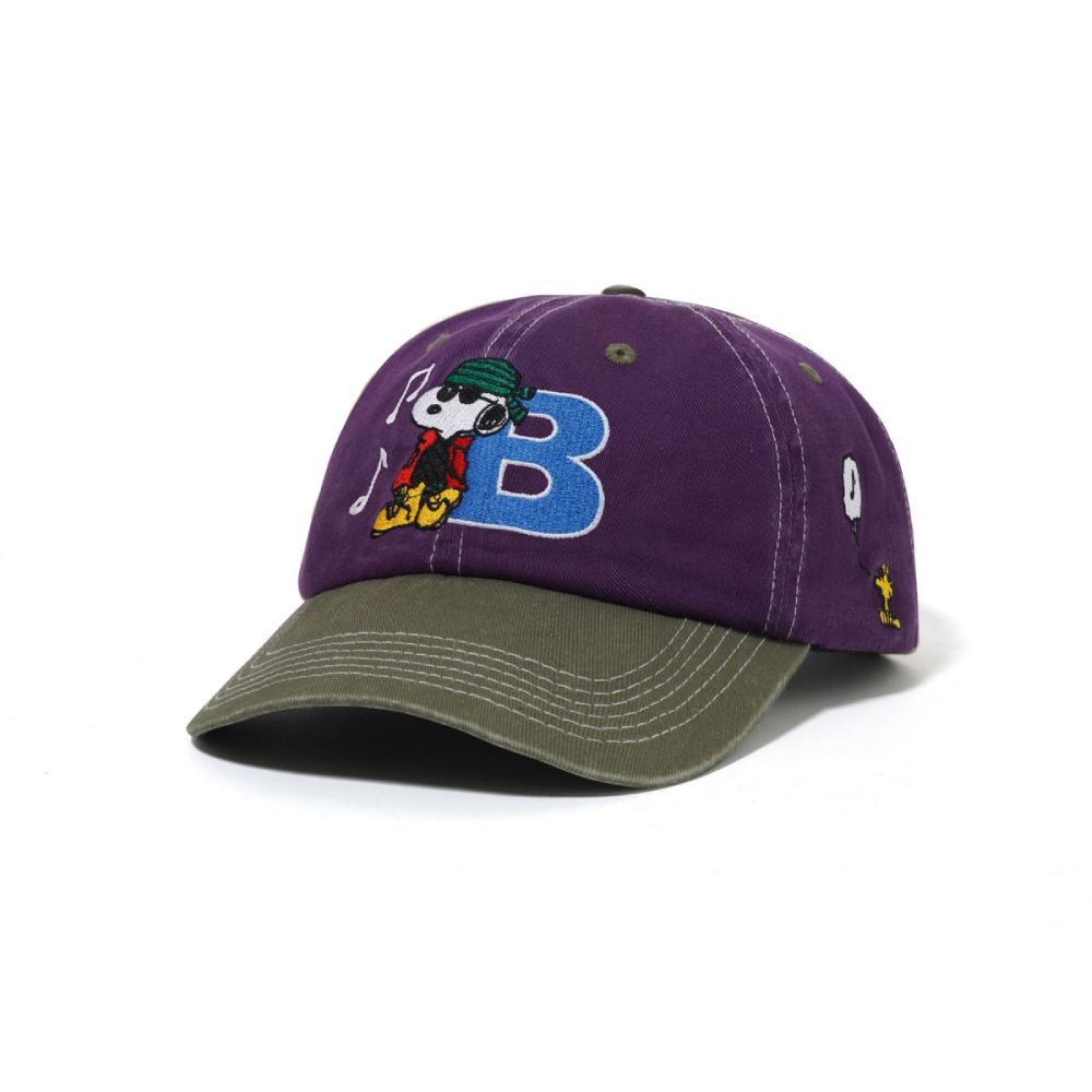 Butter Goods X Peanuts Music Snapback Washed Purple/Fern