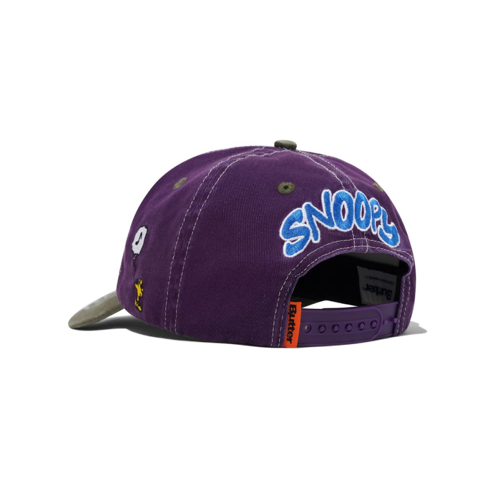 Butter Goods X Peanuts Music Snapback Washed Purple/Fern