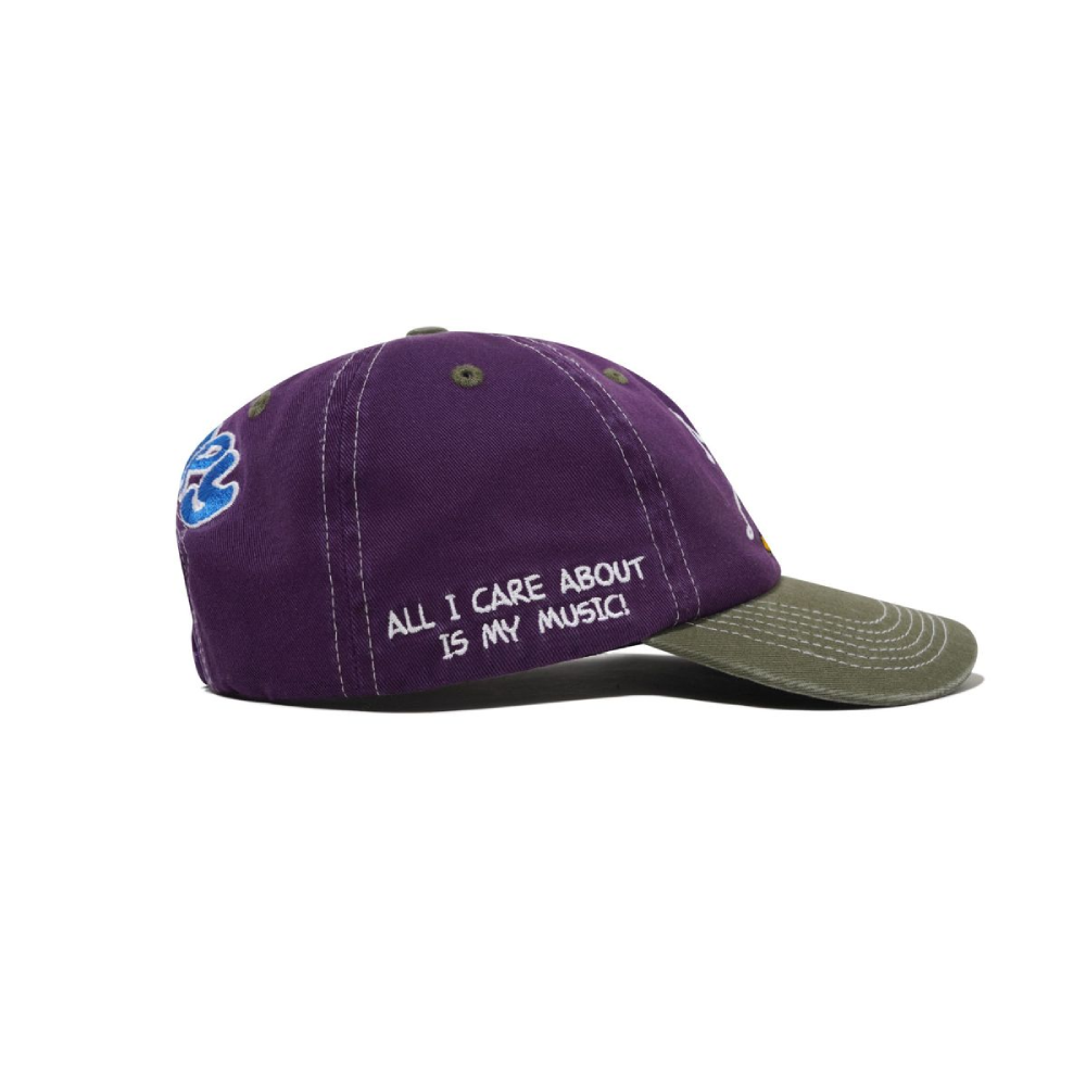 Butter Goods X Peanuts Music Snapback Washed Purple/Fern