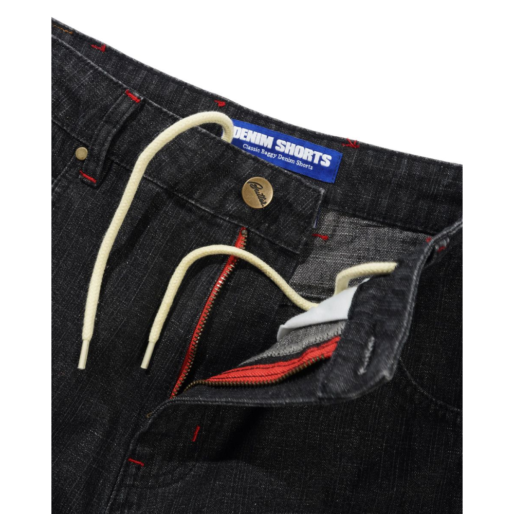 Butter Goods Blotch Denim Shorts Streaky Black