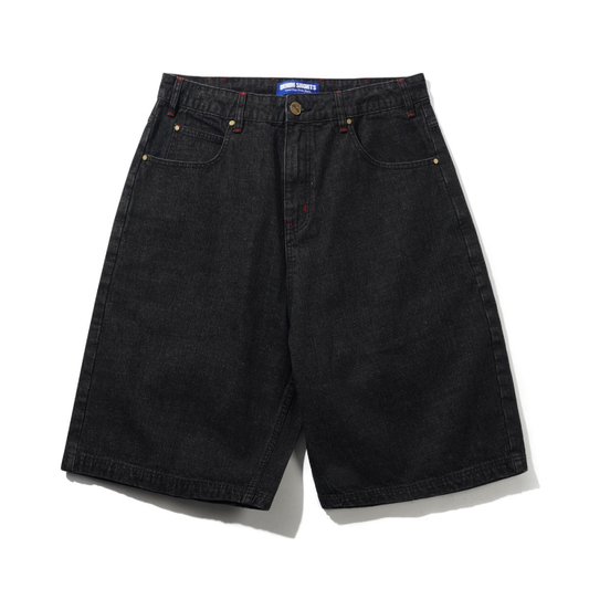 Butter Goods Blotch Denim Shorts Streaky Black