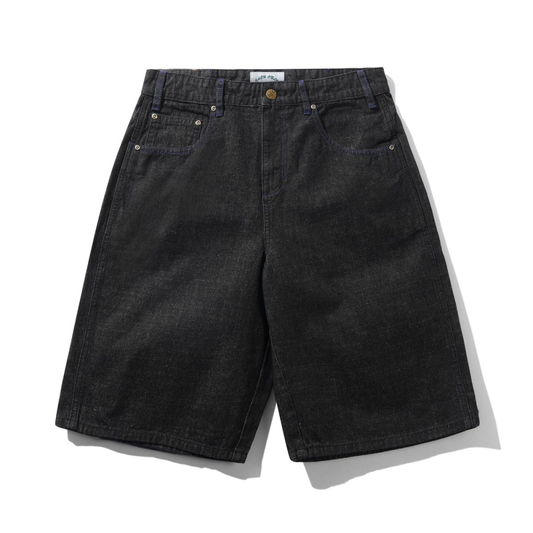 Cash Only Break Denim Shorts Streaky Black