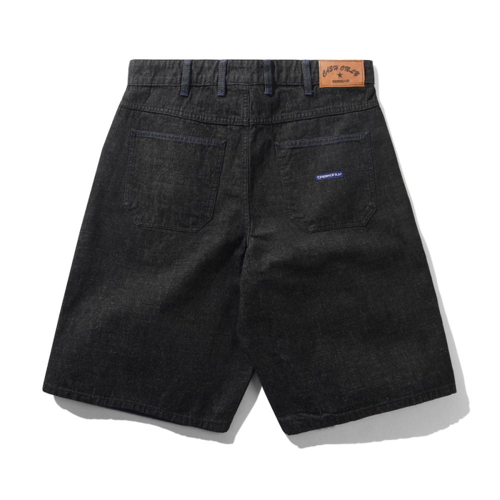 Cash Only Break Denim Shorts Streaky Black