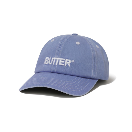 BUtter Good Rounded Logo 6 Panel Cap Washed Sky