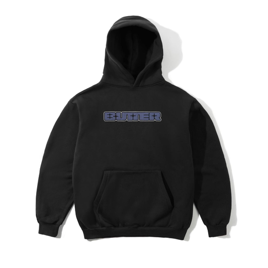 Butter Goods Glint Nylon Applique Pullover Hood Black