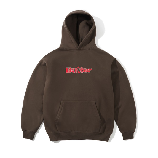 Butter Goods Smashed Logo Pullover Hood Brown