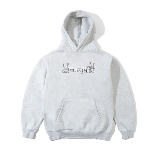 Butter Goods x Daniel Johnston Frog Logo Pullover Hood Ash