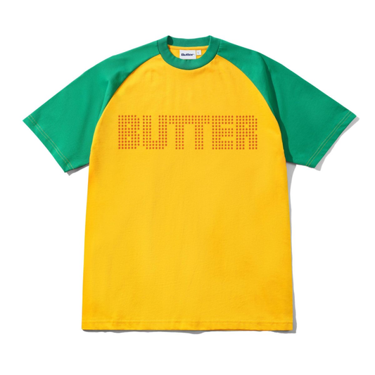 Butter Goods Stars Raglan T-Shirt Green/Gold