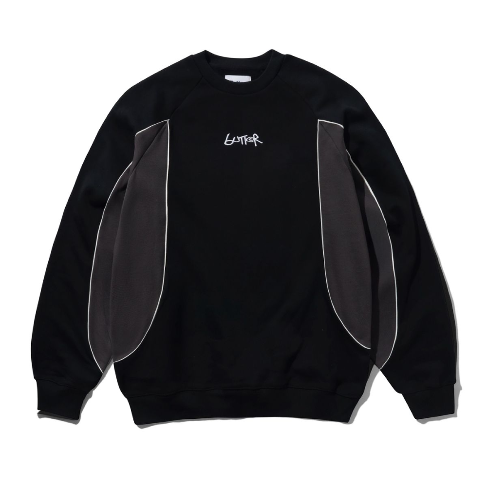 Butter Goods Tread Crewneck Black/Charcoal