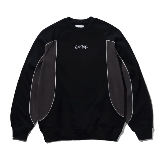 Butter Goods Tread Crewneck Black/Charcoal