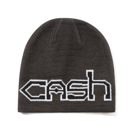 Cash Only Protocol Skully Beanie Dark Brown