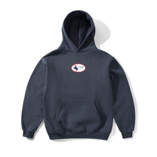 Cash Only Rodeo Pullover Hood Lead Blue