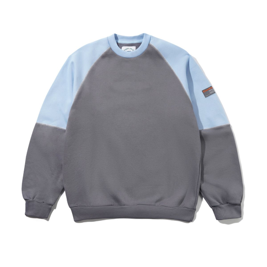 Cash Only Motion Panel Crewneck Slate