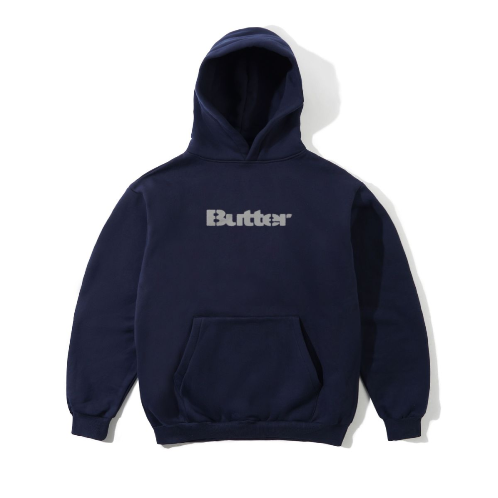 Butter Goods Stencil Logo Pullover Hood Navy