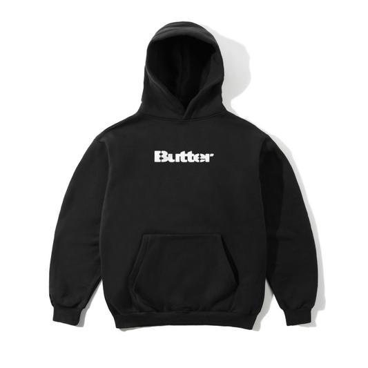 Butter Goods Stencil Logo Pullover Hood Black