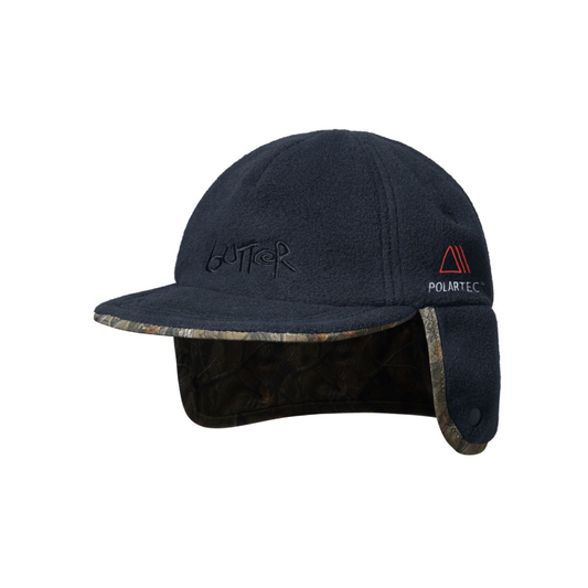 Butter Goods Polartec Reversible Trapper Cap Forest Camo/Navy