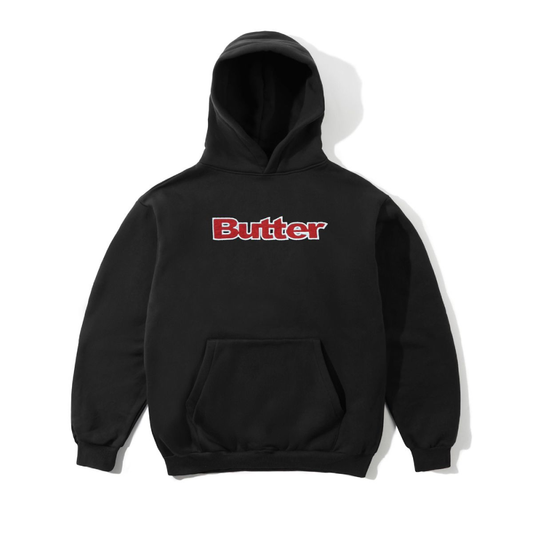 Butter Goods Ripstop Logo Applique Pullover Hood Black