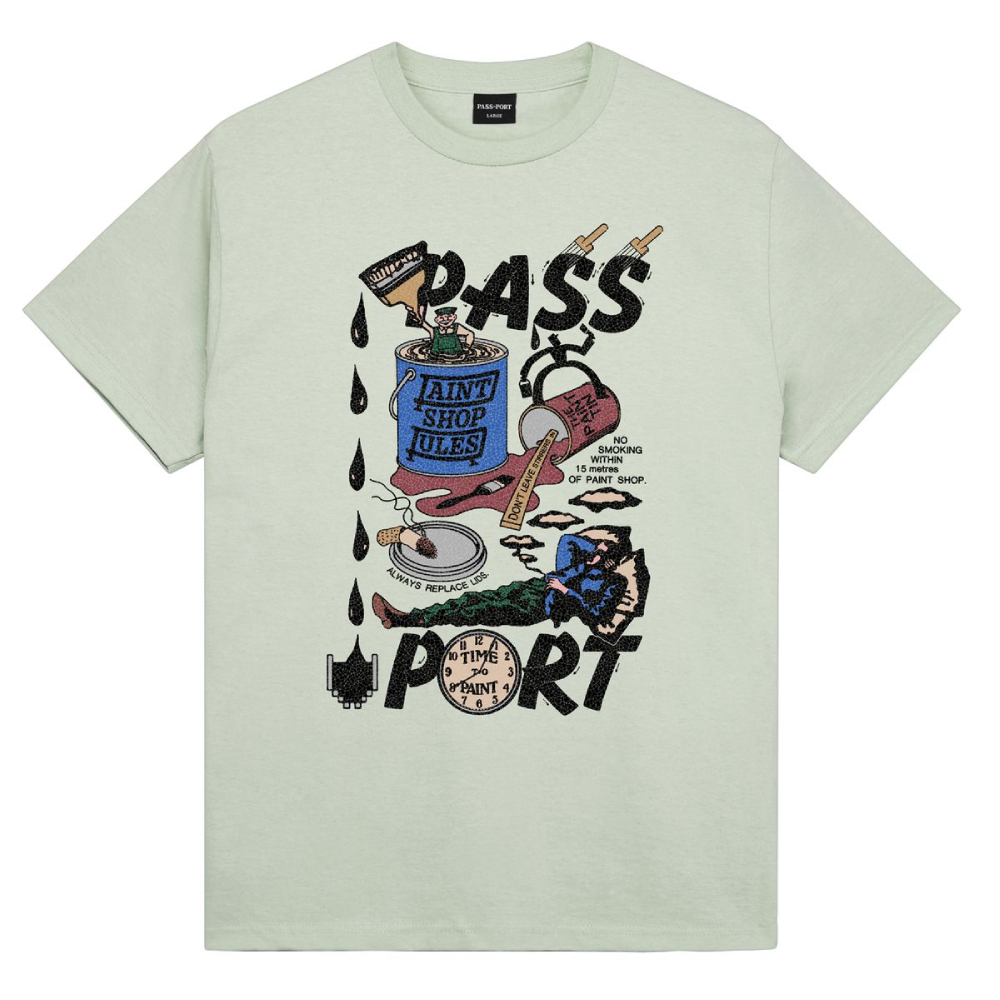 Pass~Port Shop Rules T-Shirt Harbour Grey