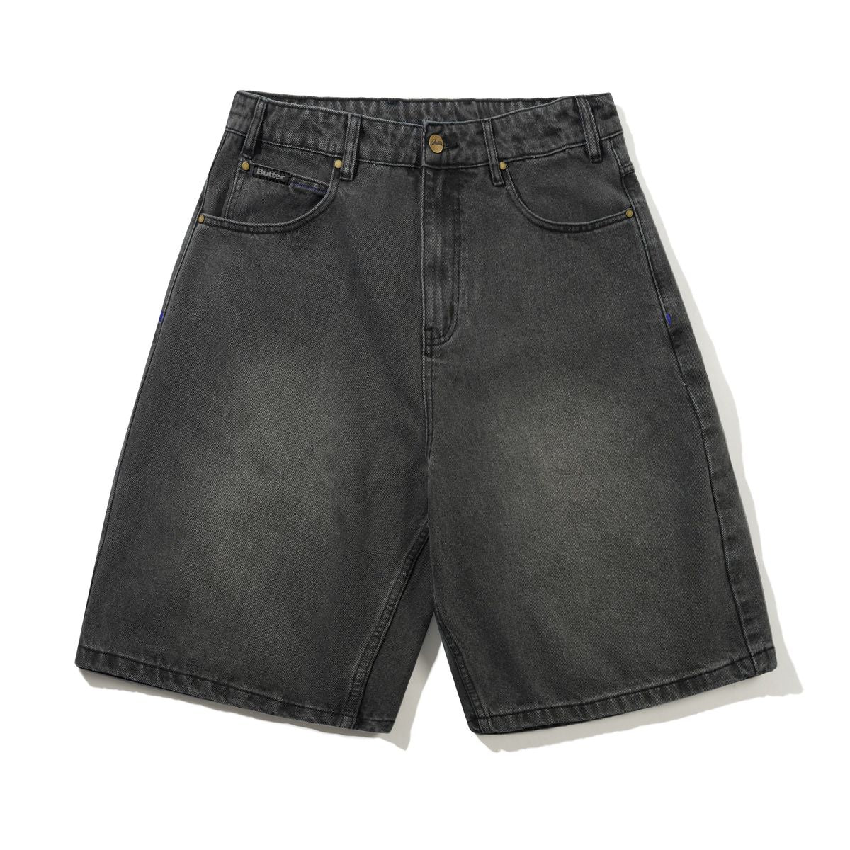 Butter Goods Baggy Denim Shorts Faded Black