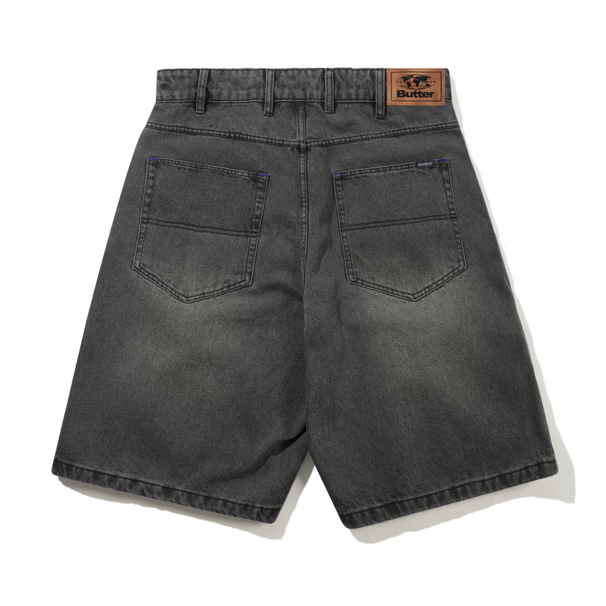 Butter Goods Baggy Denim Shorts Faded Black