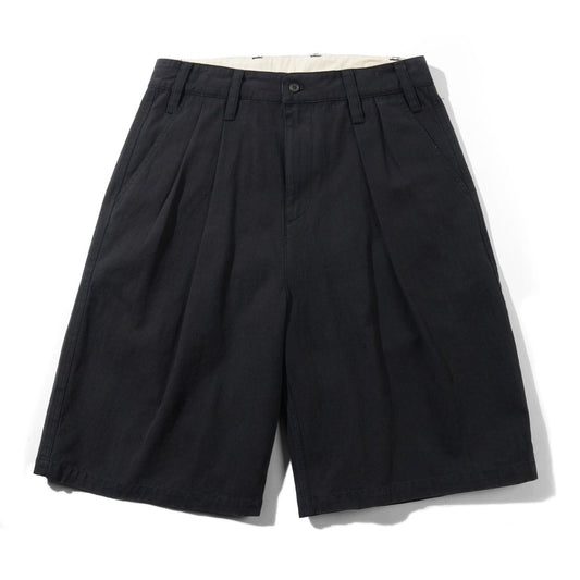 Butter Goods Pleated Shorts Washed Black