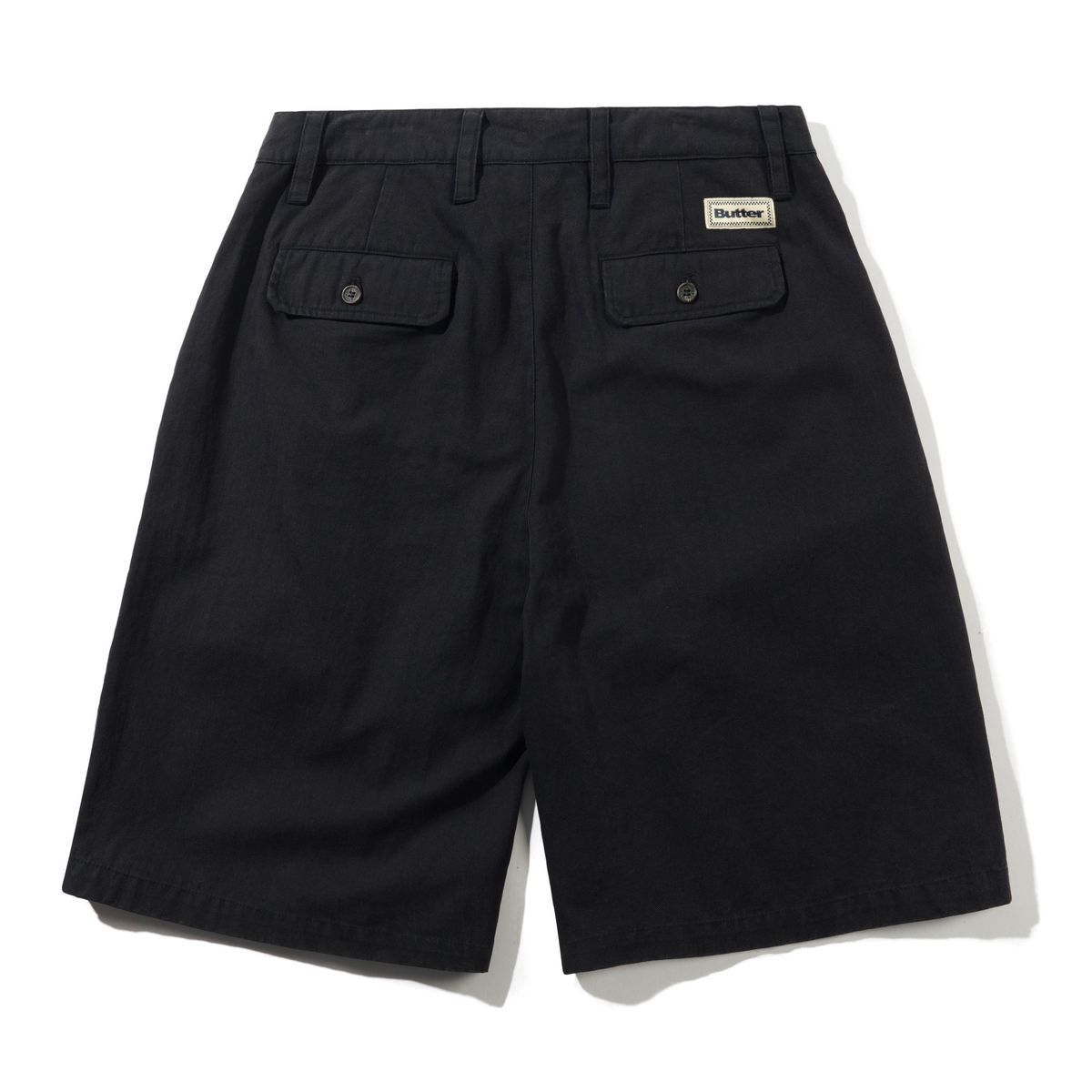 Butter Goods Pleated Shorts Washed Black