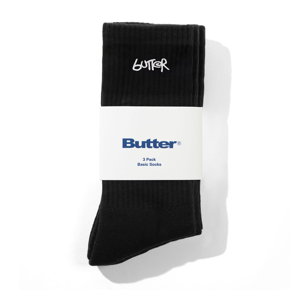 Butter Goods 3-Pack Basic Socks Black