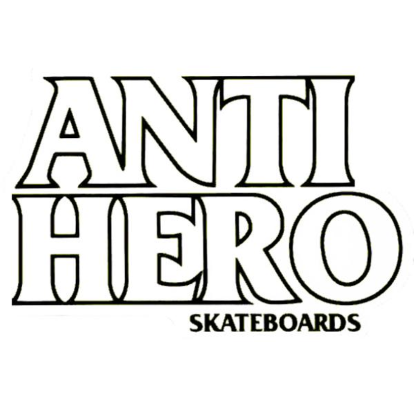 Anti Hero Blackhero Sticker Medium The Skateboard Shop
