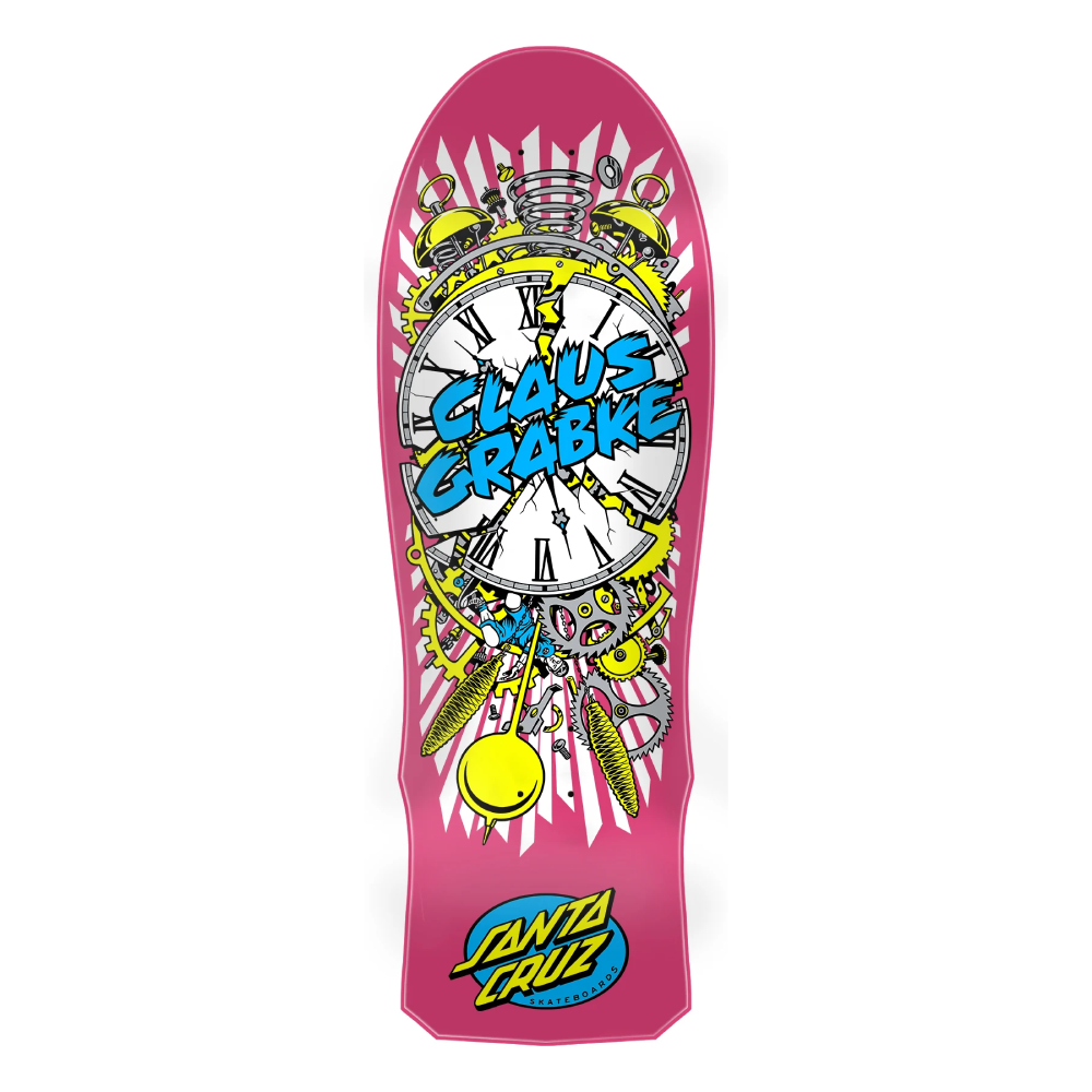 Santa Cruz Grabke Exploding Clock Pink Reissue Deck 10.04