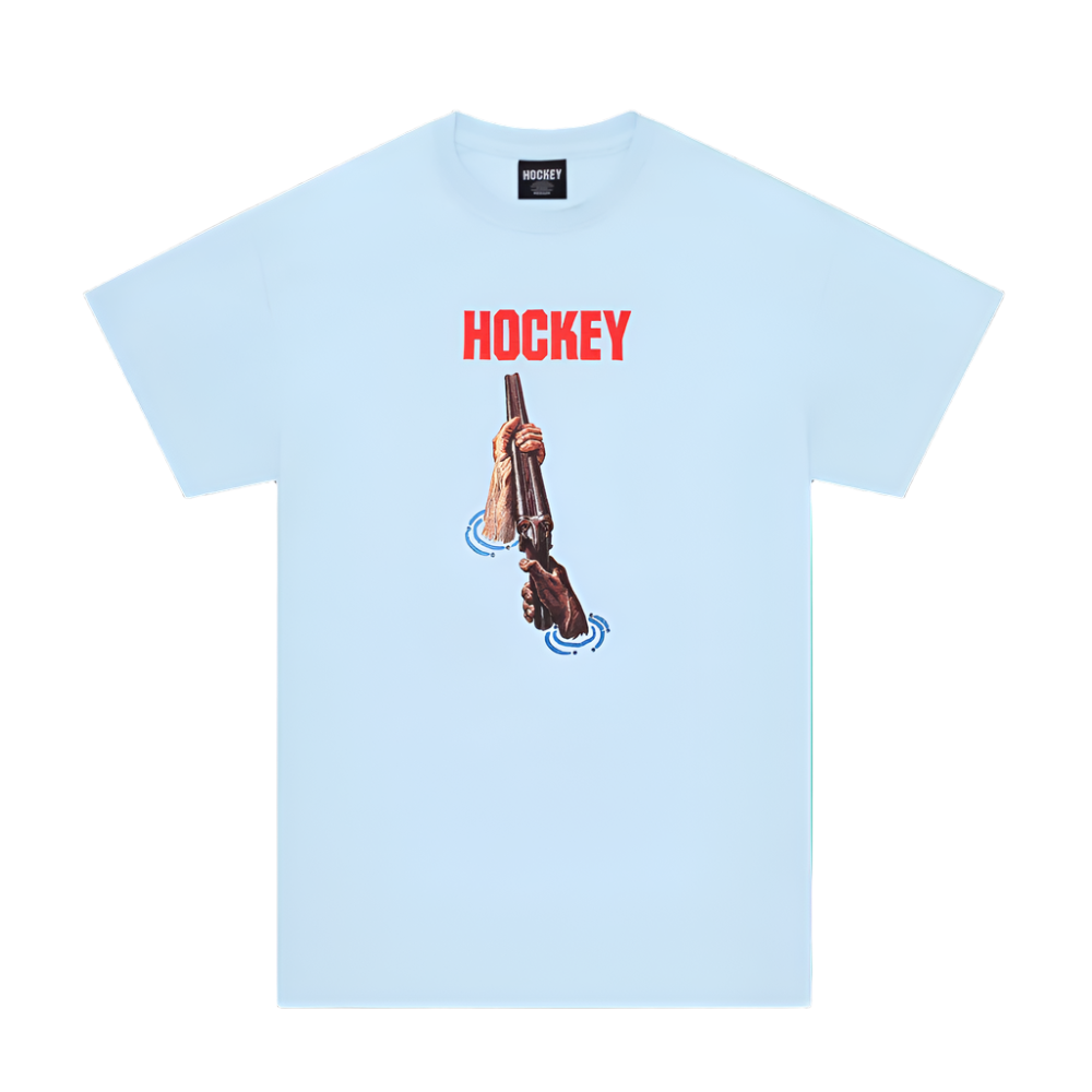 Hockey Shotgun T-Shirt Light Blue
