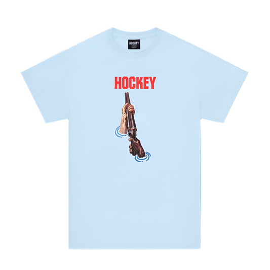 Hockey Shotgun T-Shirt Light Blue