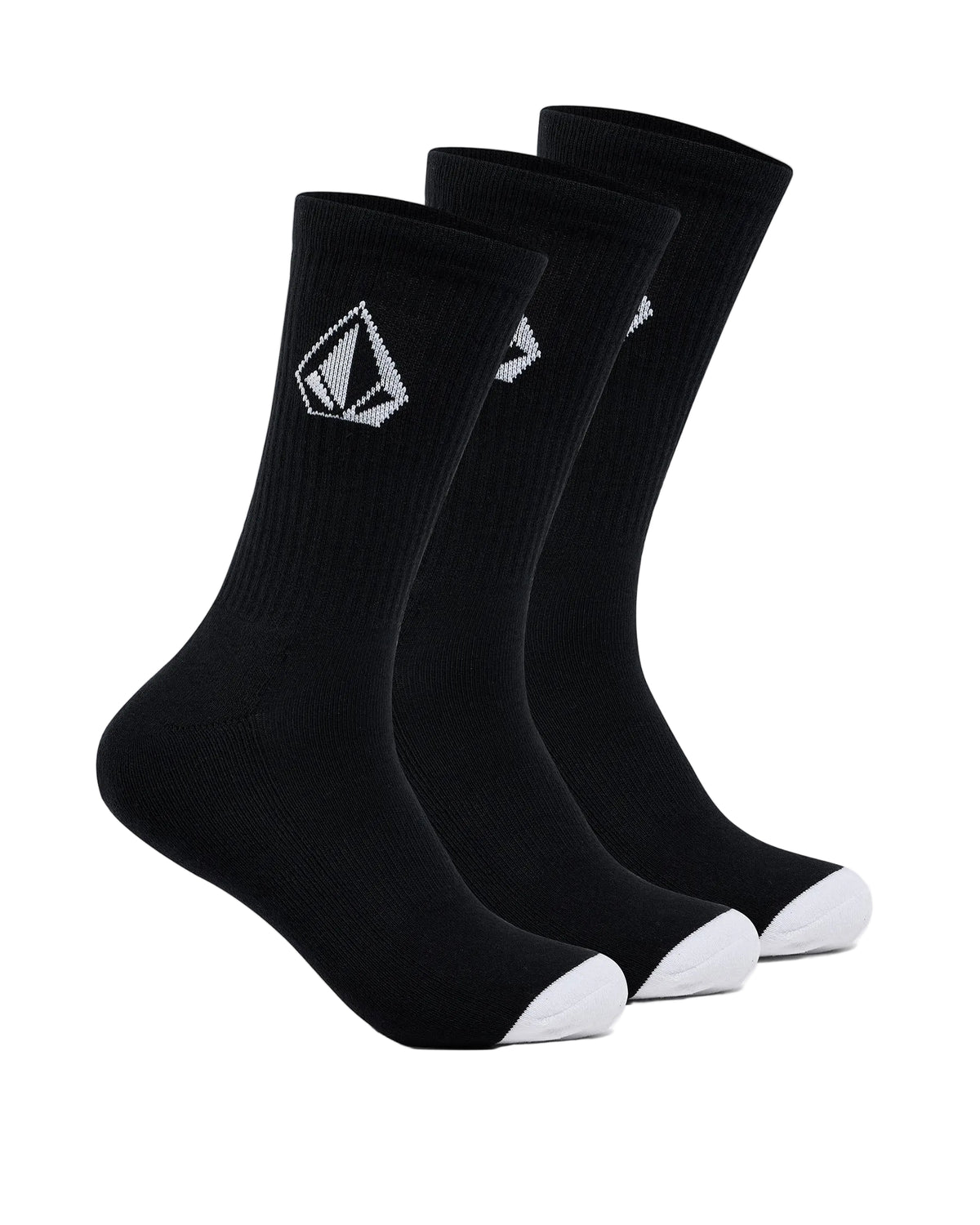 Volcom Full Stone Sock 3 Pack Black