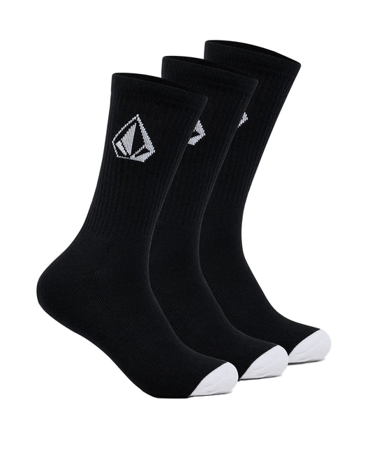Volcom Full Stone Sock 3 Pack Black