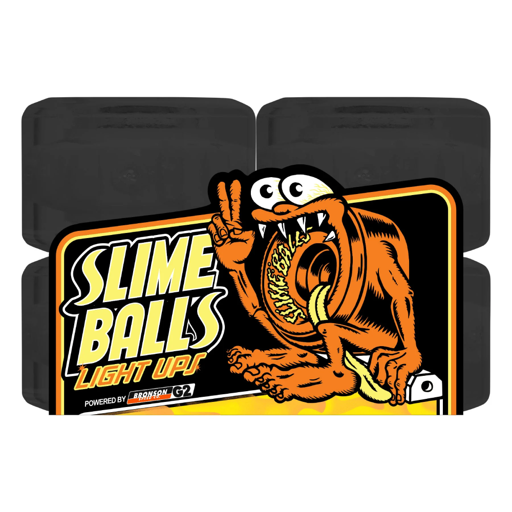 Slime Balls OG Slime Light Ups Flame Black 78a  66mm