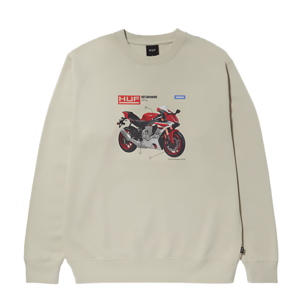Huf 420 CC Crewneck Stone