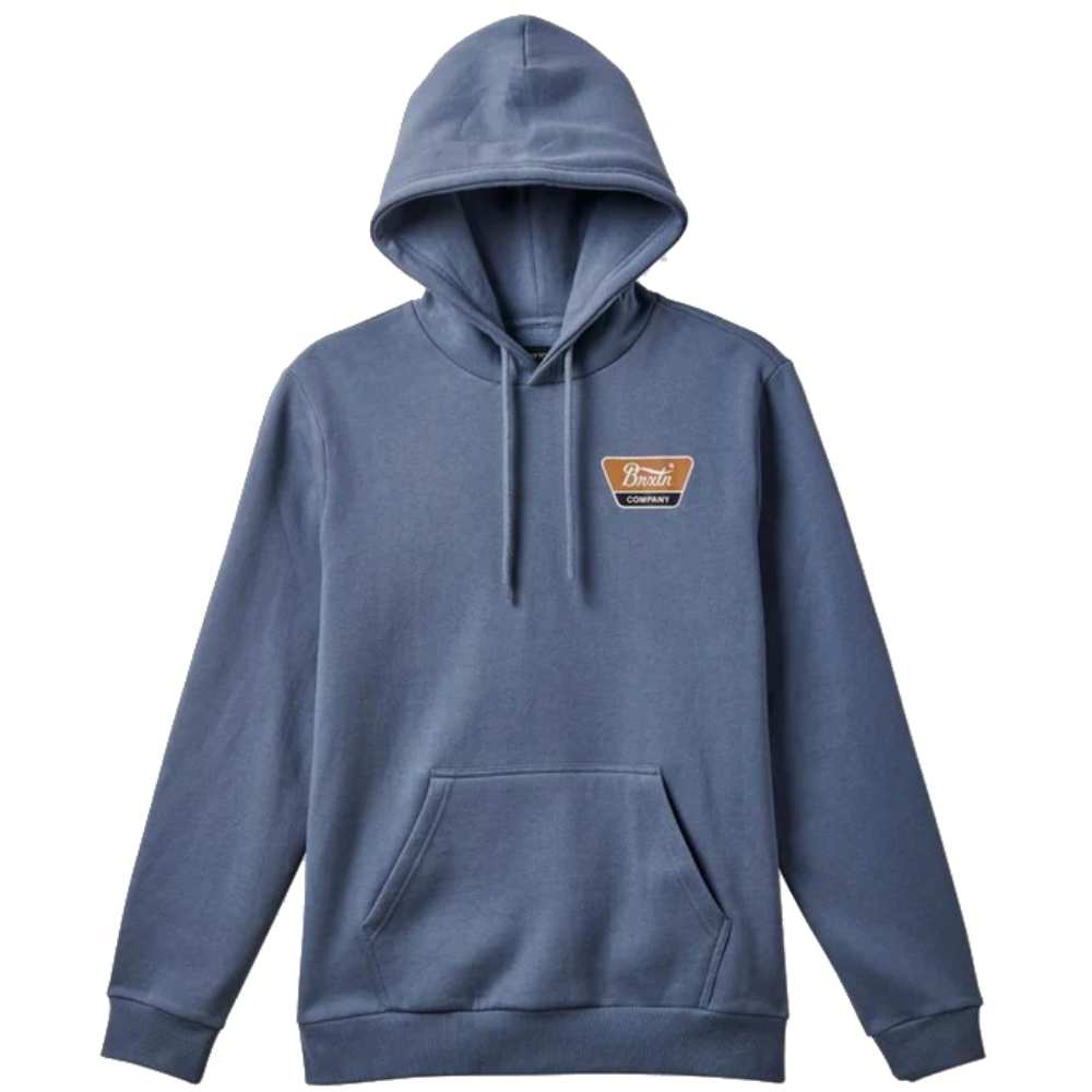 Brixton Lindwood Hood Flint Blue/Golden Brown