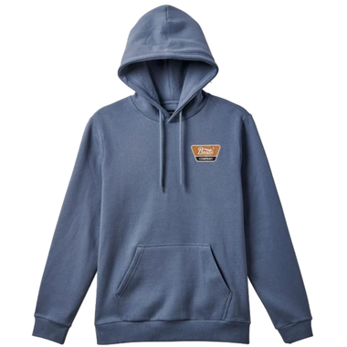 Brixton Lindwood Hood Flint Blue/Golden Brown