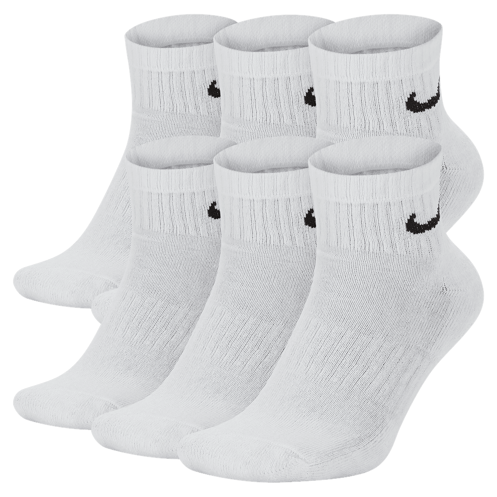 Nike Everyday Cushioned Ankle Sock 6 Pack White