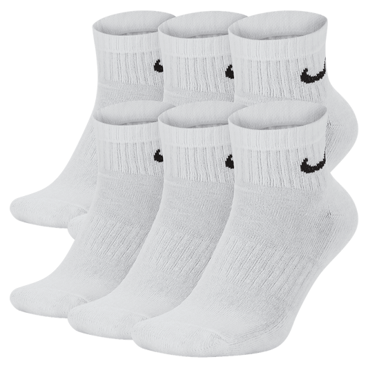 Nike Everyday Cushioned Ankle Sock 6 Pack White