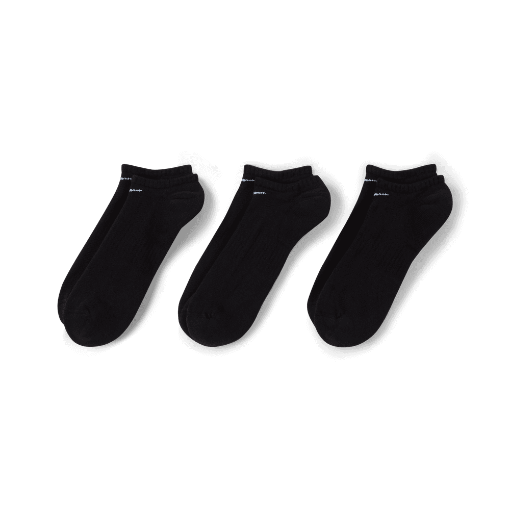 Nike Everyday Cushioned Training No-Show Socks (3 Pairs) Black