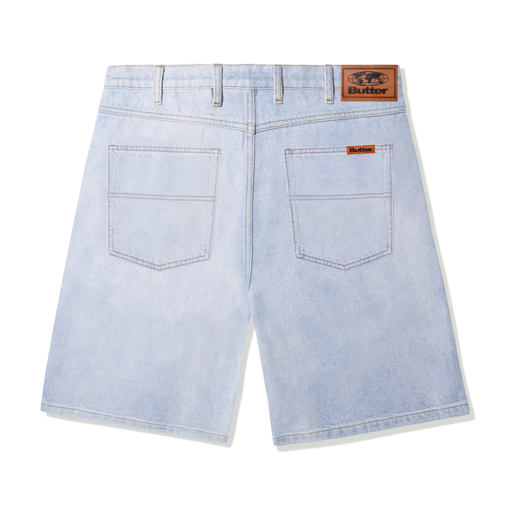 Butter Goods Baggy Denim Shorts Light Blue