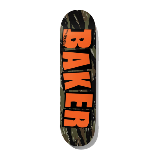 Baker Jacopo Carozzi Brand Logo Tiger Stripe Twin Tail Deck 8.38