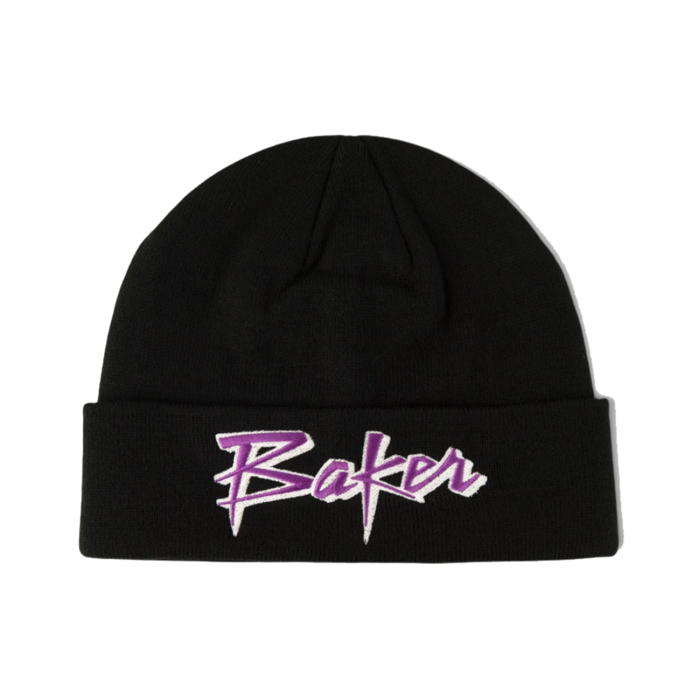 Baker Purple Pain Beanie Black