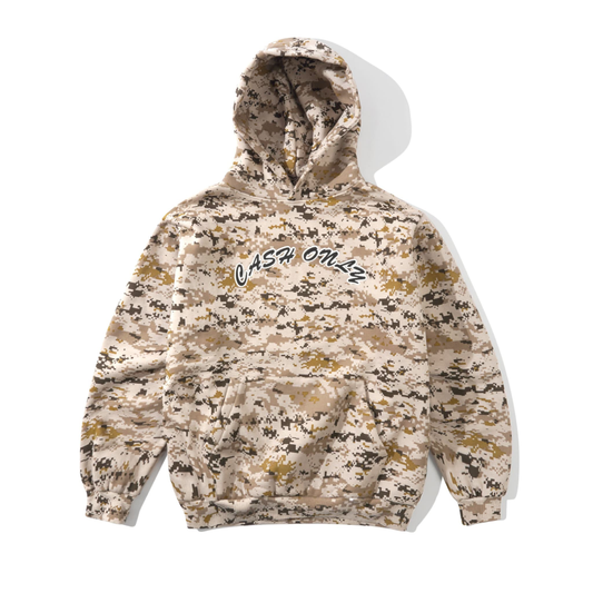 Cash Only Logo Pullover Camo Hoodie