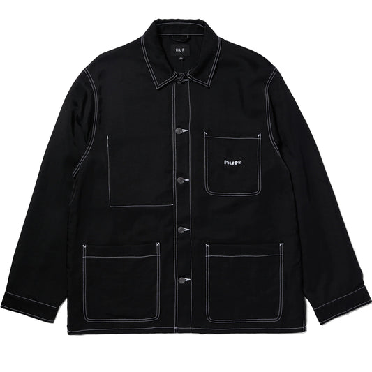 Huf Contrast Nylon Chore Jacket Black